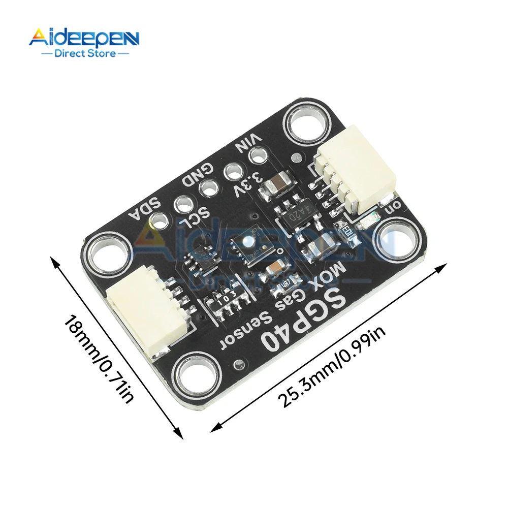 高精度 SGP40 SGP41 VOC/NOx センサー モジュール 超低消費電力 STEMMA QT/Qwiic プラグアンドプレイによる空気質管理モニター