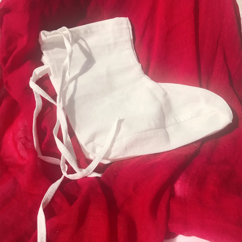 Unisex bawełniane białe Hanfu Cosplay skarpetki chińskie starożytne skarpetki historia księżniczka wojownik Kungfu akcesoria Anime film TV zagraj