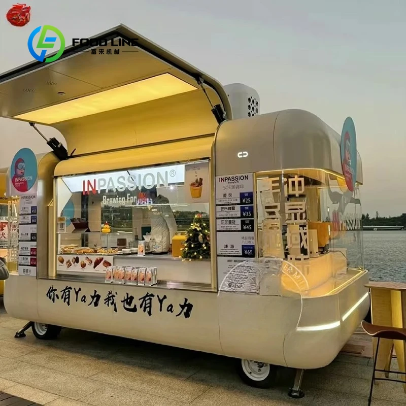Truth Trend Street Path Food Cart Outdoor Mobile Mobility Fully Mobile Kitchen Fast Food Traile