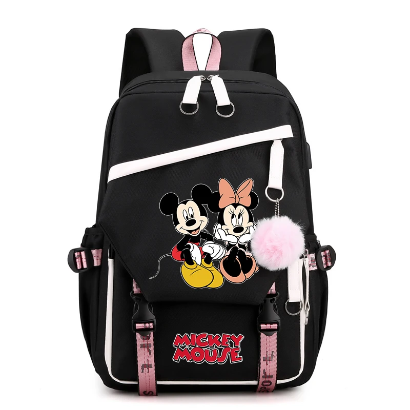 Anime Mickey Mouse Backpack Student Teenager Back To School Mochilas for Girl Boy Cartoon Schoolbag Women Cute Travel Rucksack