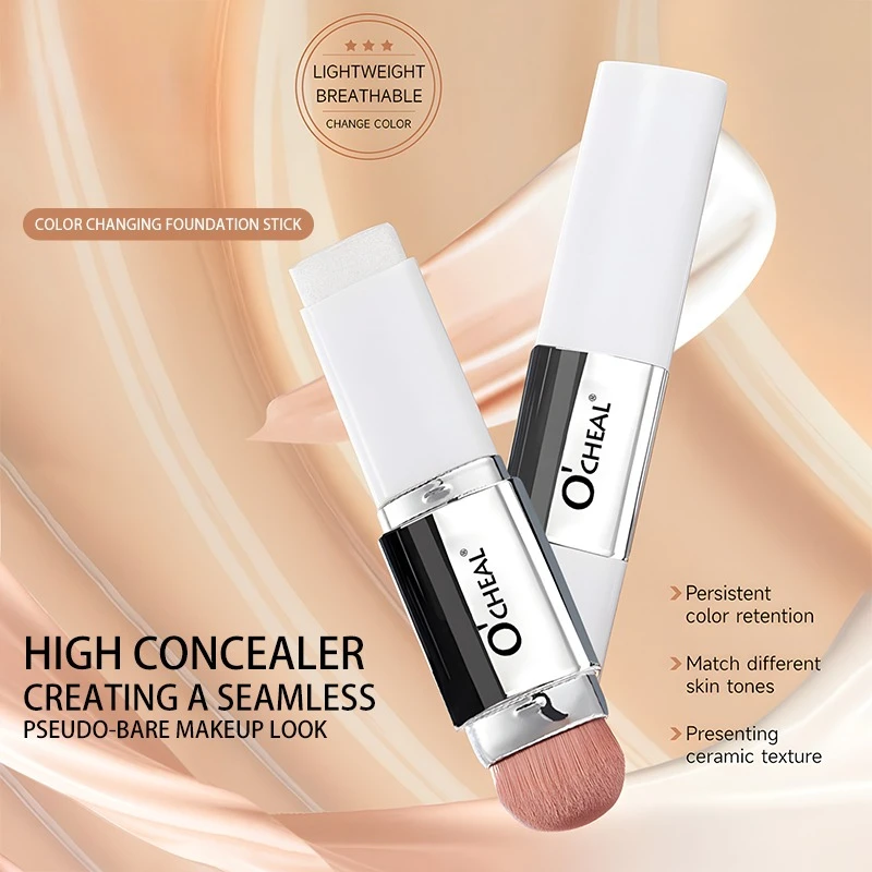 Warmer Foundation-Stick, feuchtigkeitsspendender, leichter Concealer, aufhellender Hautton, ohne Make-up-Foundation-Stick auszuziehen