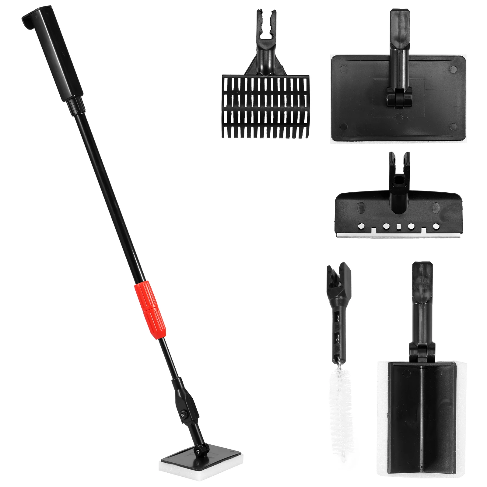 6 in 1 Aquarium Cleaning Tools Complete Aquarium Cleaning Kit with Scraper Gravel Rake Pipe Brush Practical Fish Tank Cleaning