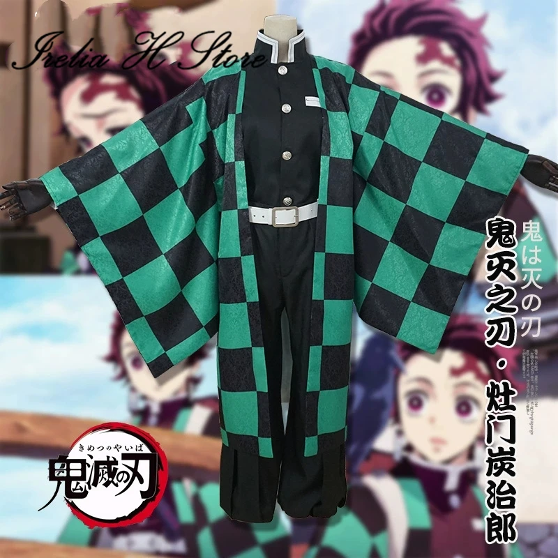

Irelia H Store Demon Slayer Kamado Tanjirou Cosplay Costume kimono