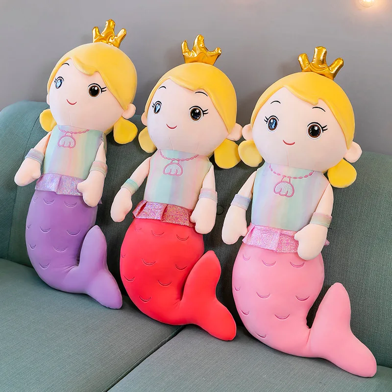 40pcs/lot Wholesale Cute Mermaid Pillow Cartoon Princess Plush Toy Doll Children,Deposit First to Get Discount much,