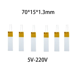 70*15*1.3mm 5V/12V/24V/36V/110V/220V 1.5/8/14W/18W/35W/60W-300W 0.8-500Ohm HTCC Alumina PTC Heat Plate MCH Metal Ceramics Heater
