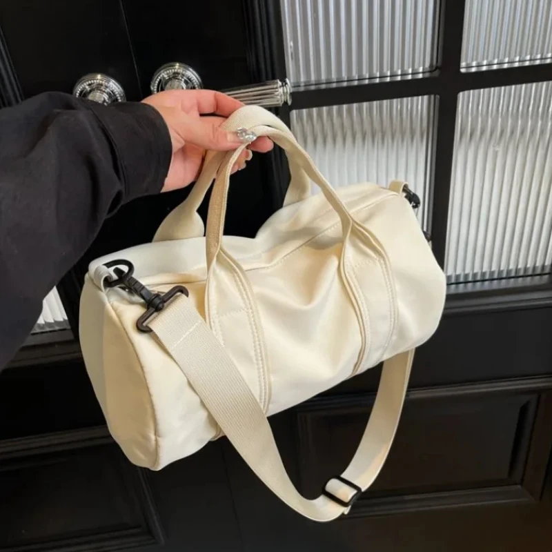 Solid Casual Canvas Zipper Large Capacity Shoulder Bag 2024 High Quality Travel Handbag Versatile Soft Commuting Crossbody Bag