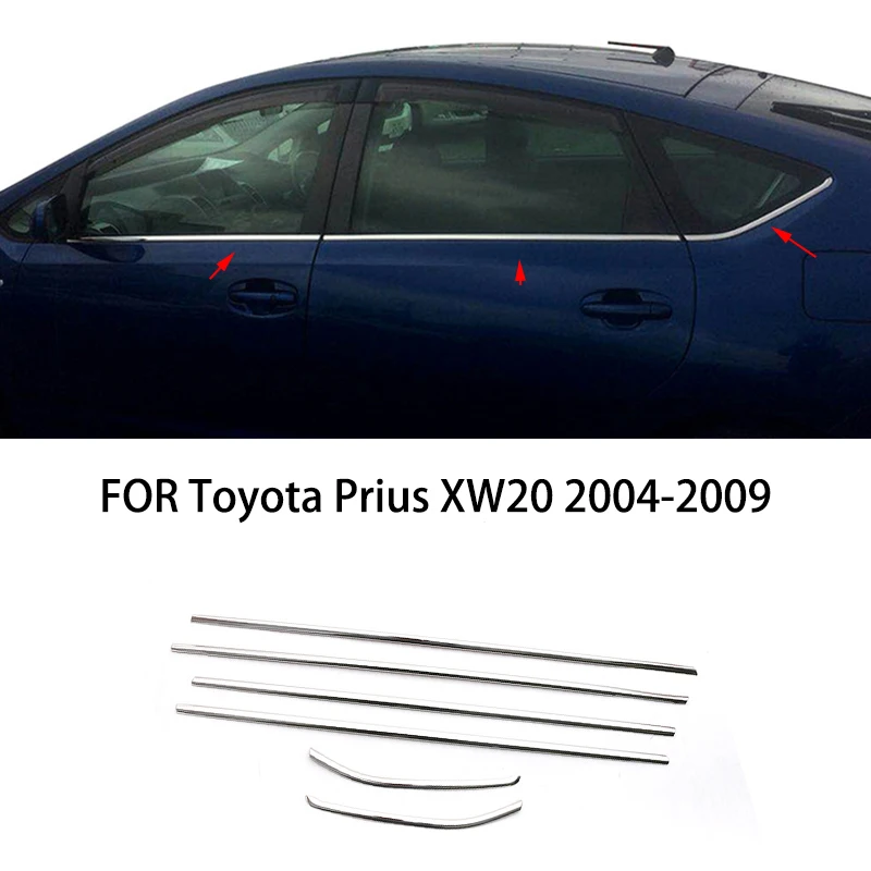 

Car accessories FIT For Toyota Prius XW20 2004-2009 Stainless steel chrome Lower Window Molding Strip Sill side Cover Trim