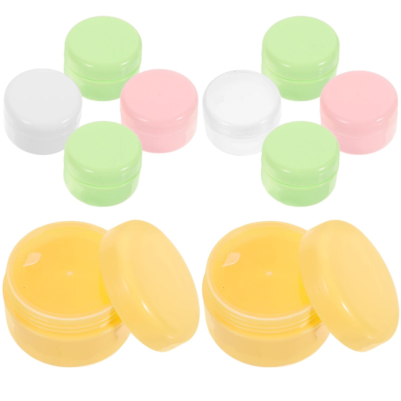 

20pcs Empty Cream Jars Packaging Boxes Lightweight Travel Size PP Material Non Leak Proof Portable for Cosmetics