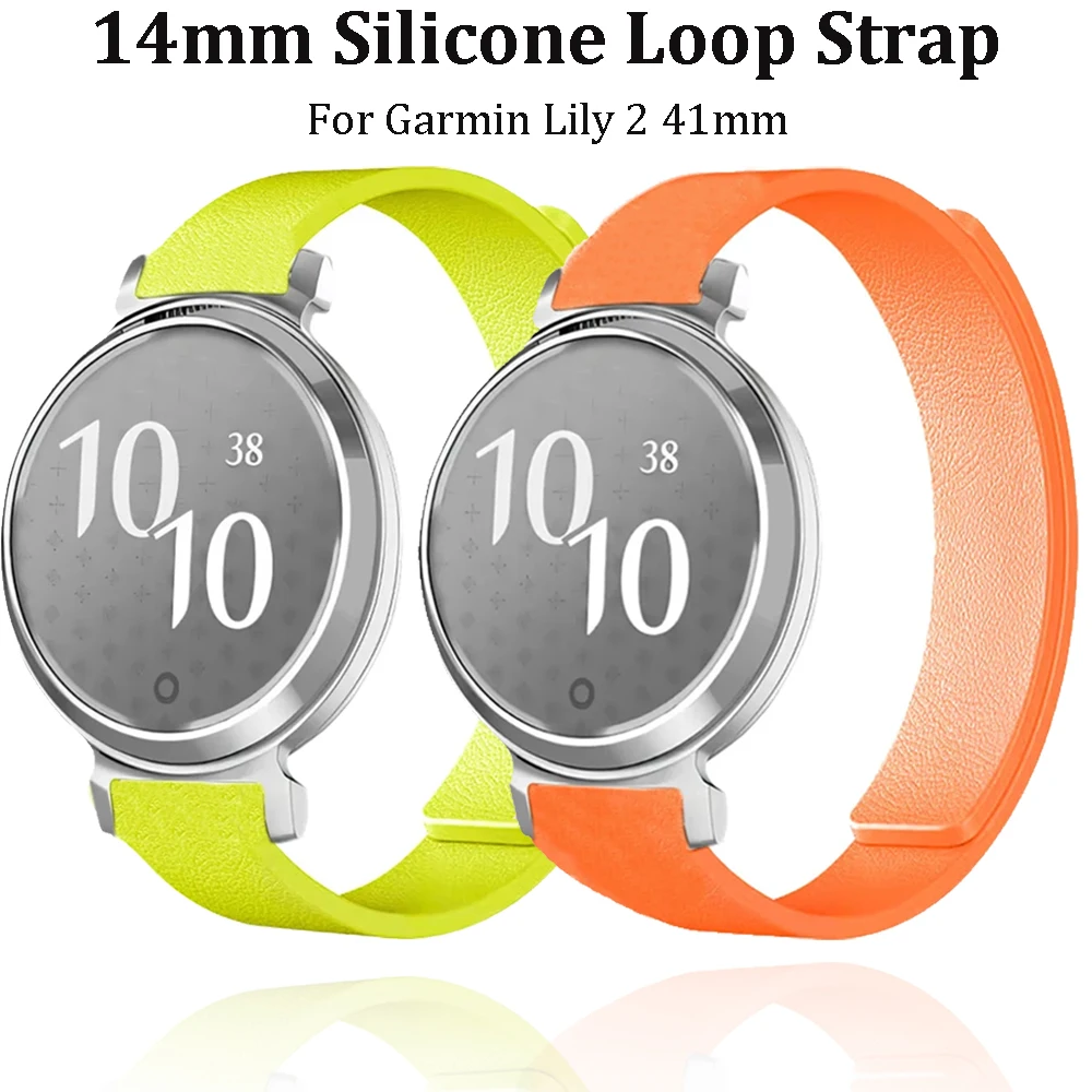 14 mm Silikonarmband für Garmin Lily 2 14 mm Sport magnetisches austauschbares Armband für Garmin Lily 2 14 mm bequemes Armband