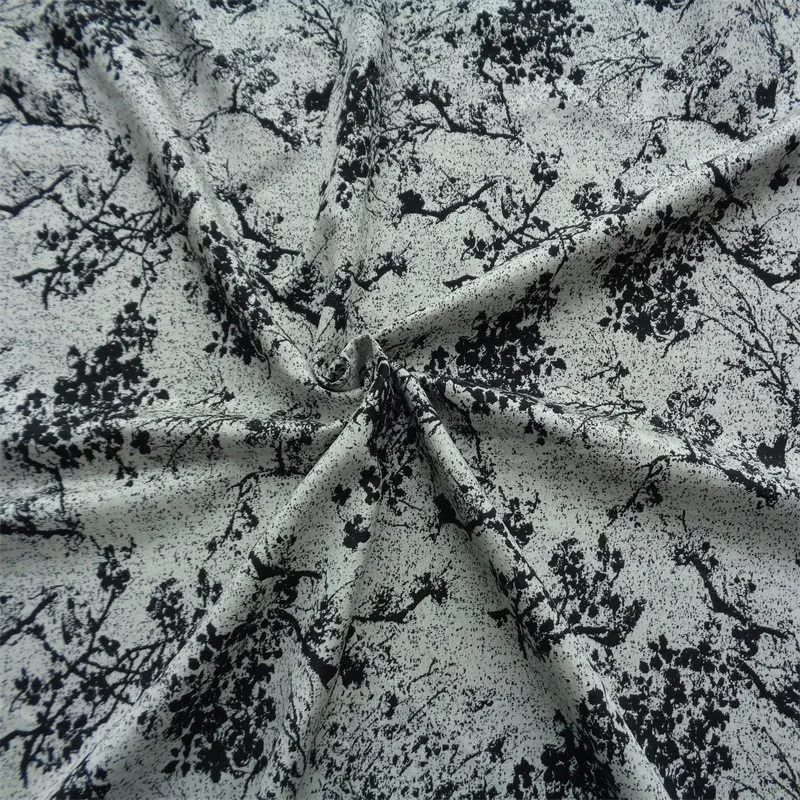 Woven jacquard fabric traditional Chinese style black plum blossom rice and apricot classic dress pillow