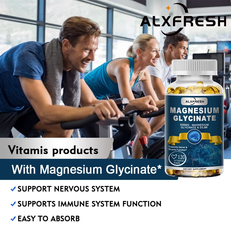 Magnesium Glycinate Supplement Zinc,Vitamin D3 B6, Support Muscle & Nervous, Immune System Tiredness Health