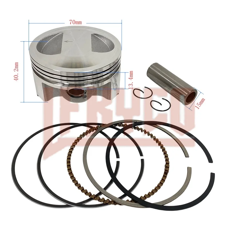 70mm Big Bore High Compression Piston Kit 15mm Pin For Honda CRF230F CG250 ZS LX LF 250cc Upgradeto CG300 300cc 167FMM Dirt Bike