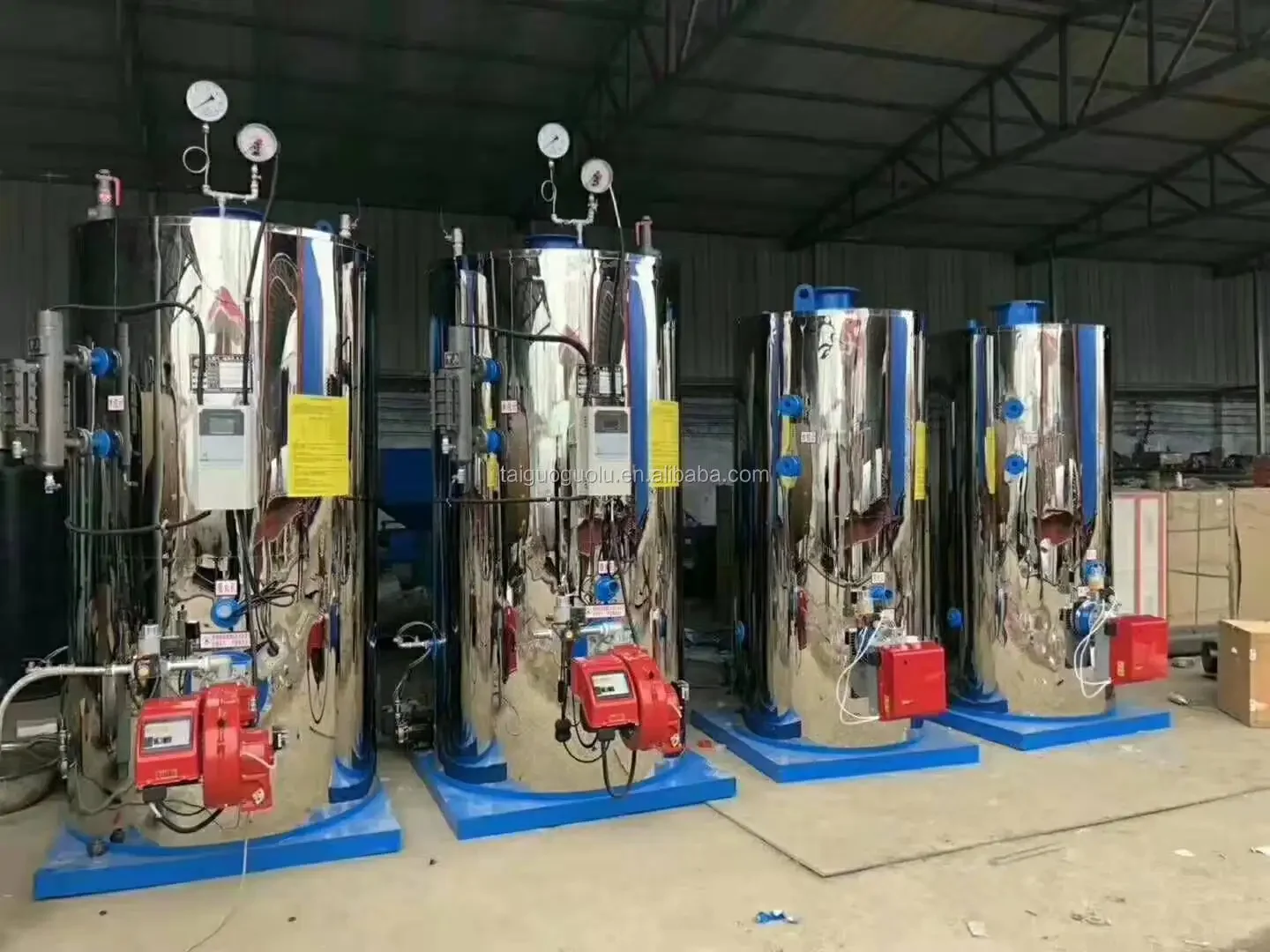 Vertical Gas Boiler 200kga Small Steam Turbine Generator Industri Gas Boiler