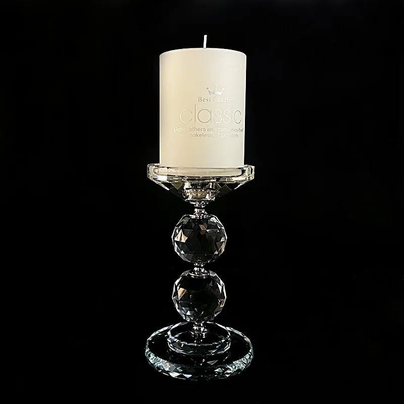 

European transparent crystal glass candle holder, romantic glass candle holder