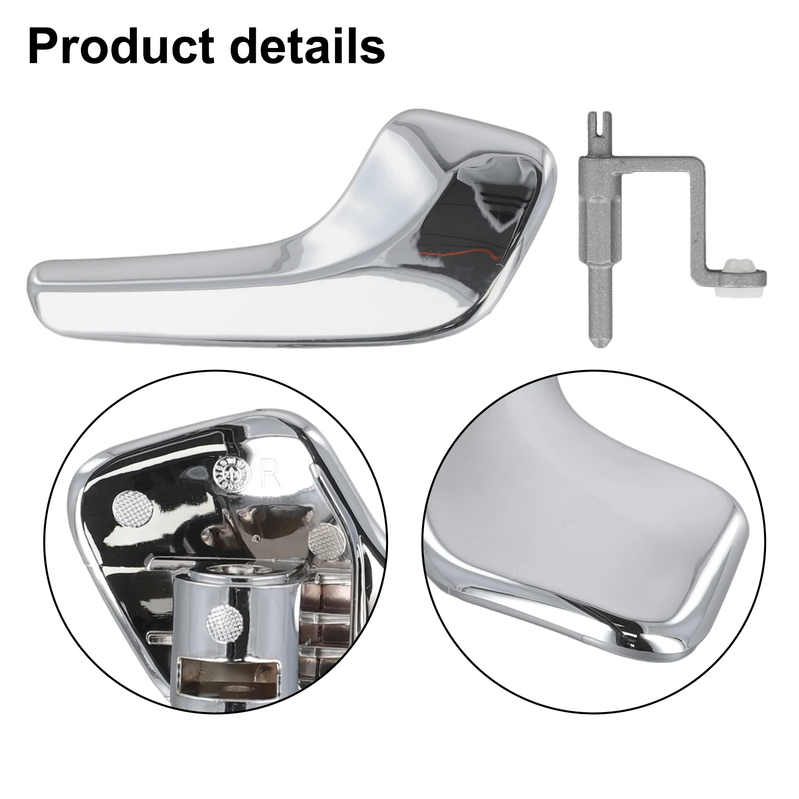 Direct Fit Chrome Interior Door Handle for For VAUXHALL For OPEL For CORSA D (2006 2014) OEM 13297814 Compatible
