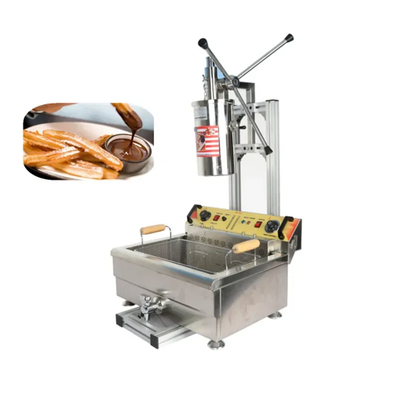 Stainless Steel Churros Maker and Fryer with 5 Piece Nozzle Factory Price