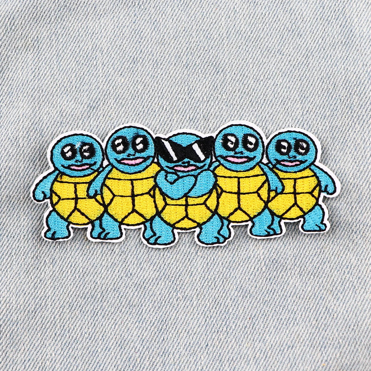 Cute Turtle Patch for Clothing Cartoon Anime Game Badges Iron On Patches Sewing Fabric Patch Stripes Diy Patch Sticker