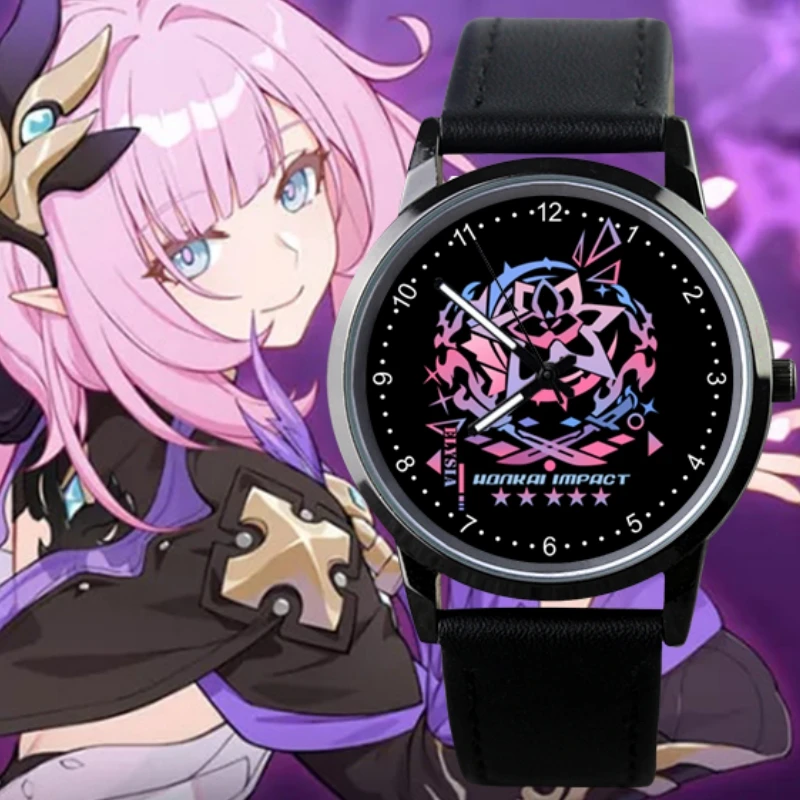 

Game Honkai Impact 3 Watch Elysia Fu Hua Raiden Mei Bronya Kiana Waterproof Electronic Wristwatch Student Cosplay Fans Gift