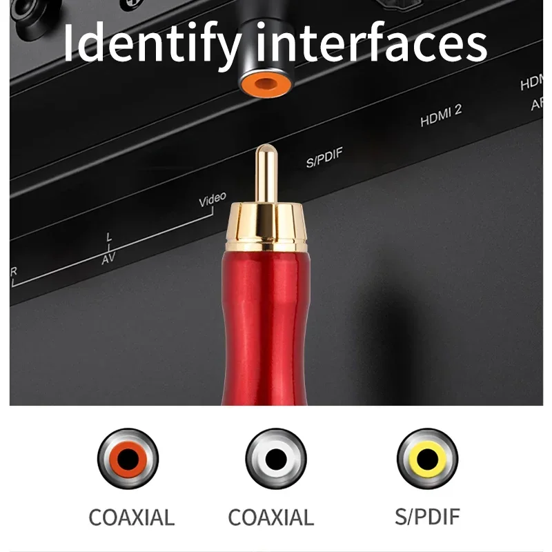 YYAUDIO 4N OFC 75ohm Hifi الرقمية محوري الصوت والفيديو كابل Rca مرحبا نهاية RCA إلى RCA ذكر مضخم الصوت كابل الصوت 1 متر 2 متر 3 متر 5 متر 8 متر 10 متر