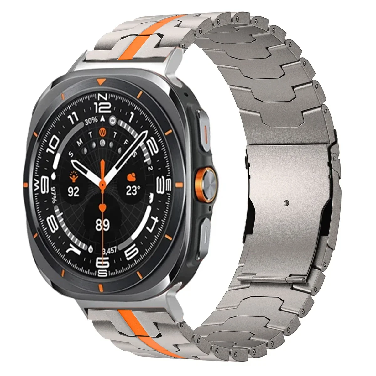 Luxury Titanium Strap for Samsung Galaxy Watch 7 Ultra 47mm Metal Stainless Steel Band for Galaxy Watch 7 Ultra Bracelet Correa