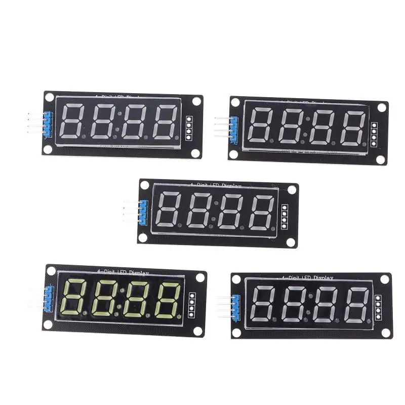 Módulo de Display LED de 4 Dígitos Y-1 de 0,56 polegadas TM1637 Tubo Digital de 7 Segmentos para Placa de Exibição de Relógio Eletrônico Arduino