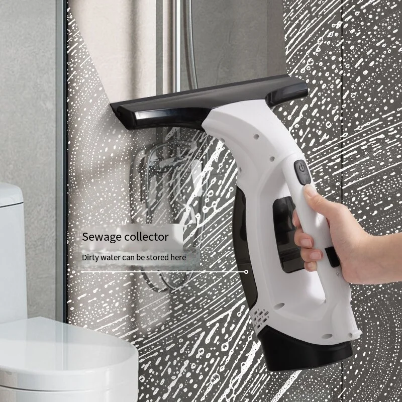 Window Cleaner Machine Handheld Electric Cordless Glass Cleaner USB Rechargeable Home Glass Wiper Tool for Kitchen Bathroom