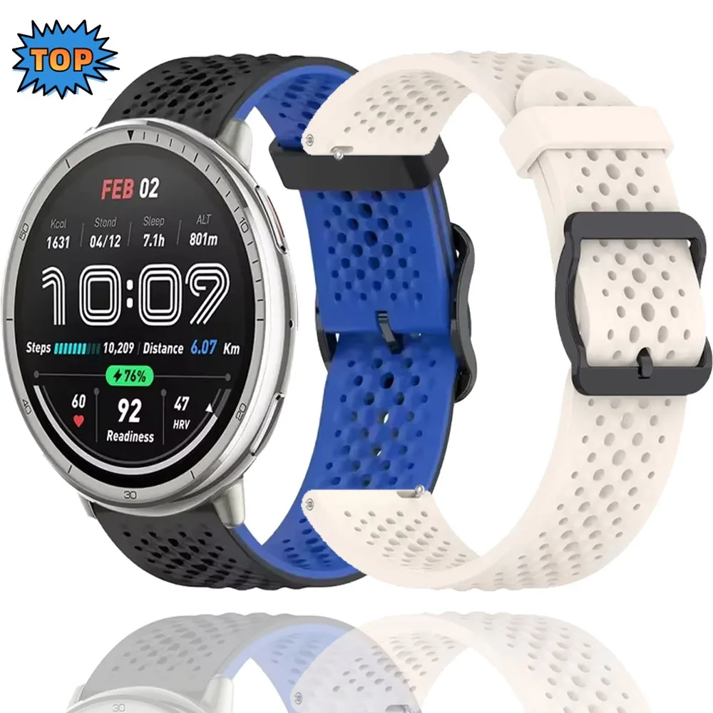 20mm 22mm Sport-Silikonarmband für Amazfit Bip 6 GTR 3/4 Active 2 GTS 4/3 Balance 2 Armband Huawei Watch GT5-4/GT5 Pro 46mm