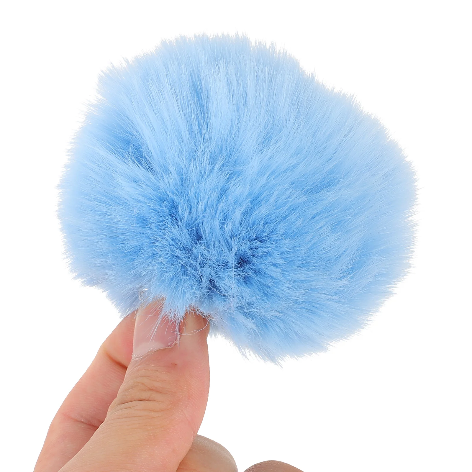 4 Pcs Pin Style Hair Ball Brooch Pompom Decor Pompoms Detachable Small Ornament Imitation Rabbit Fur