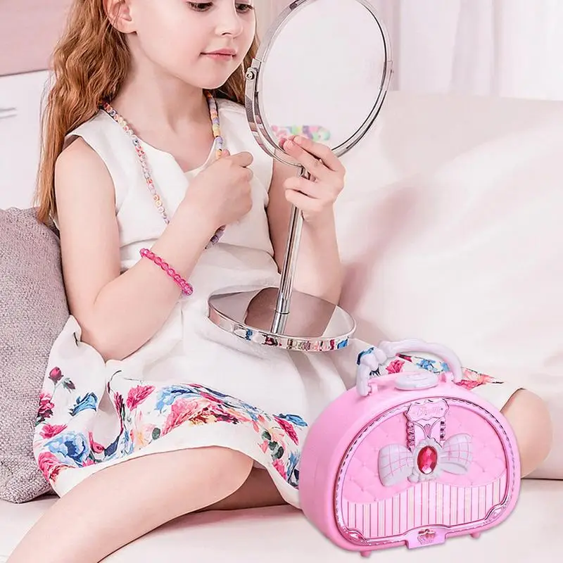 Kids Makeup Pretend Play Little Girl Washable Make Up Toy Portable Safe Washable Girls Makeup Kit For Christmas Birthday Gifts