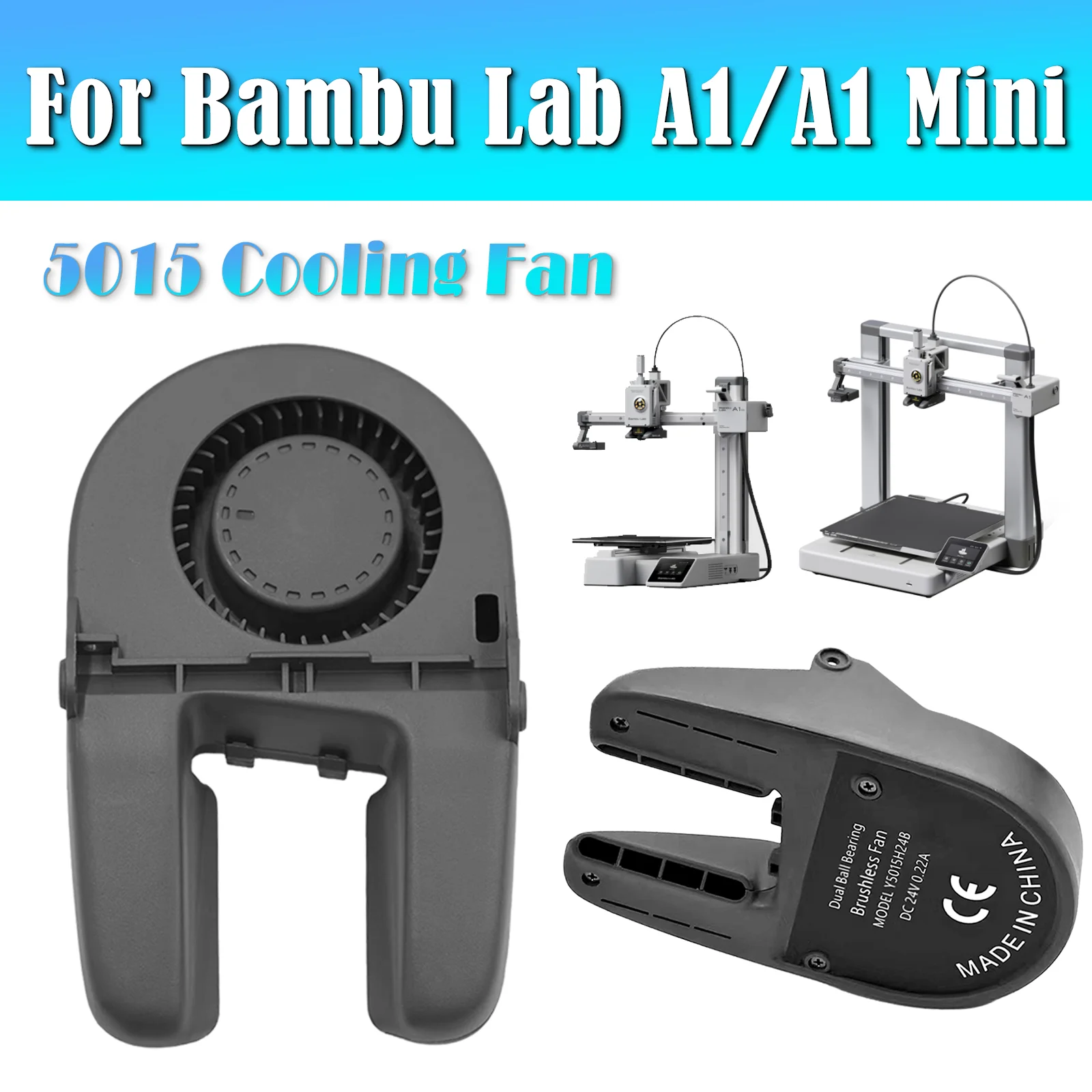 For Bambu Lab A1 A1 Mini 3D Printer Replacement Part - 5015 Component Cooling Fan 50x15mm Air Blower Compatible with A1