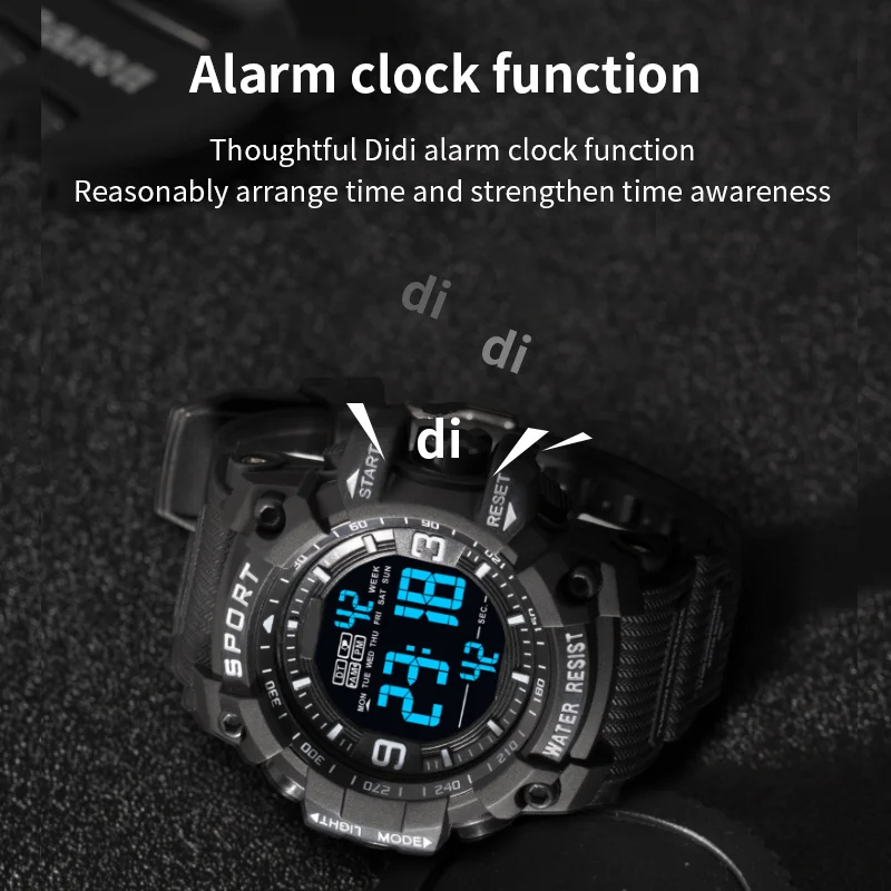 NEW ARRIVAL SPORTS WATCHES FOR MEN Outdoor Sports Waterproof LED Electronic Watch Rubber Student Digital Multifunction Gifts