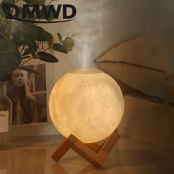 DMWD USB Aroma Humidifier Diffuser Ultrasonic Essential Oil Air Humidifier Planet Moon Lamp Night Light Night Cool Mist Purifier