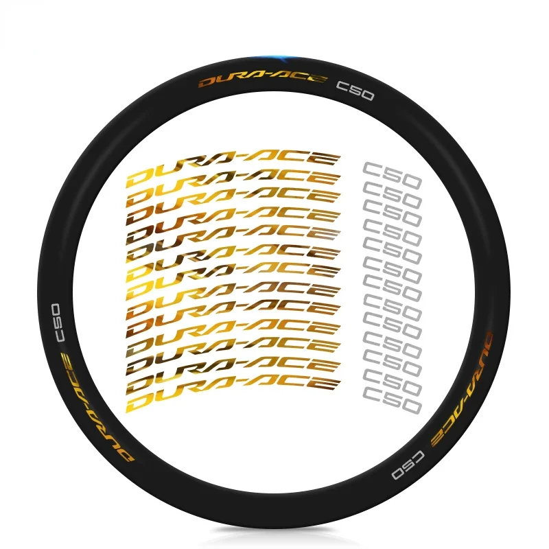 R9270-DURA-ACE C50 pegatinas para juego de ruedas, pegatina para ruedas de bicicleta de carretera, calcomanías decorativas para llanta de bicicleta, accesorios impermeables para ciclismo
