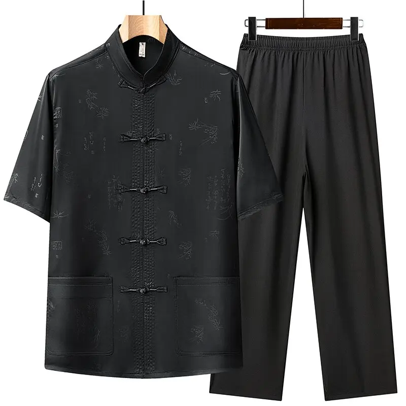 Men's Casual Sets Shirts + Pants 2026 summer chinese style Sportswear Male Fashion two-piece set shirts and trousers M-4XL