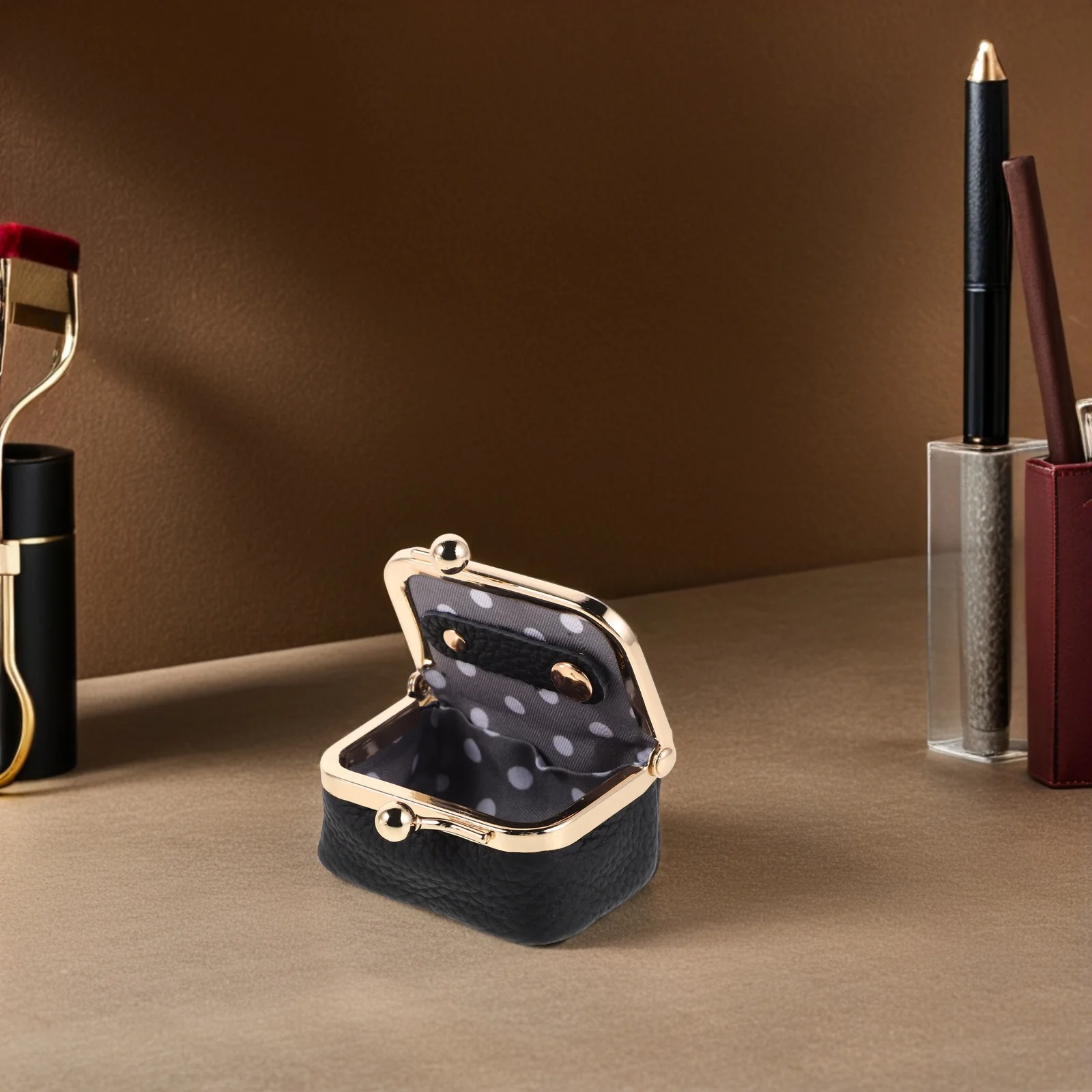 

Jewelry Vintage Box Mini Organizer Travel Case Necklace Boxes for Women Black Small with Lock Miss