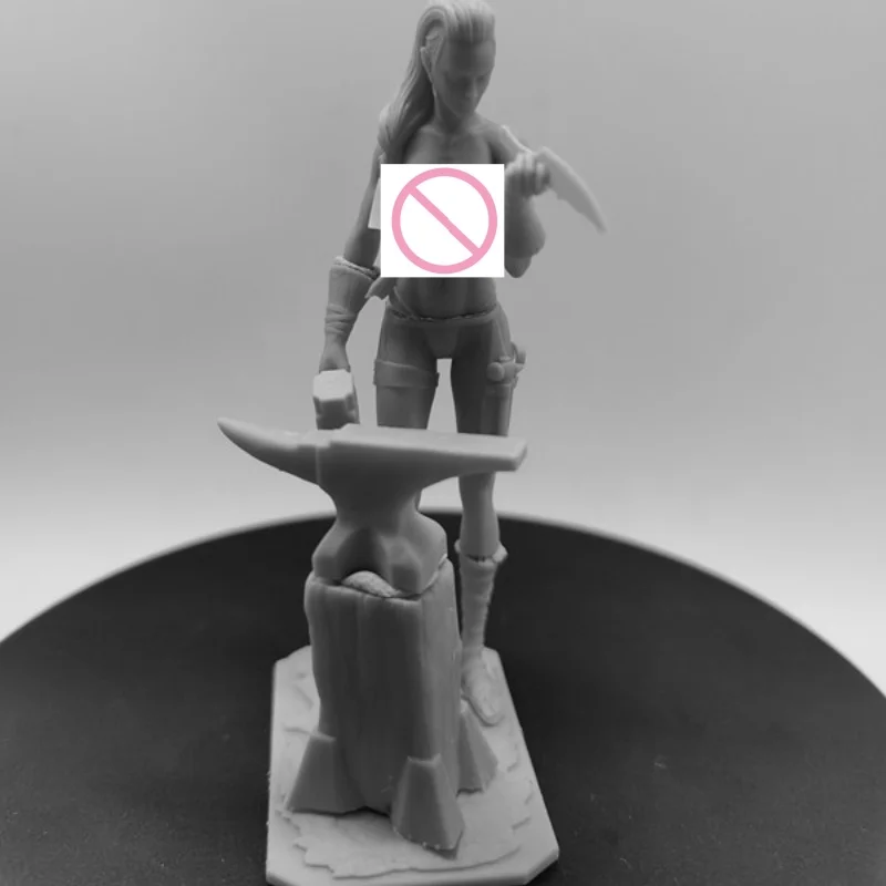 

Resin Figure 1/24 Scale 75mm Blacksmith Girl Diy Miniatures GK Model Kits No Assembled No Painted Statuettes Toys Free Shipping