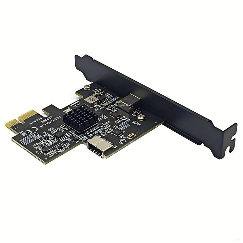 Cartão de Expansão para Desktop, PCI-E 1X para Type-E Plus, Type-C, USB 3.2, GEN2, 10Gbps, Chip ASM3142