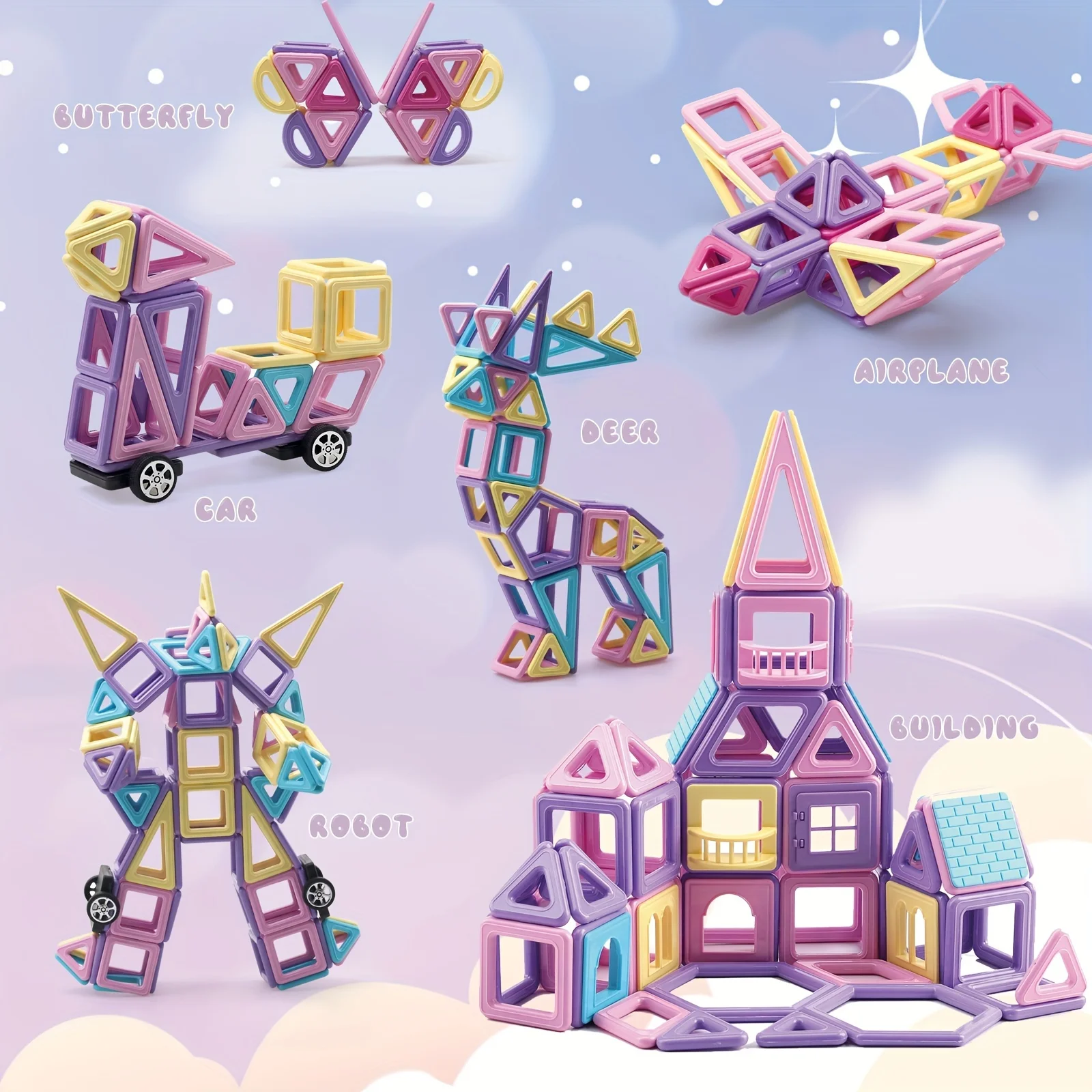 170 peças mini telhas magnéticas 3d blocos de construção magnéticos brinquedos educativos magnéticos para crianças bloco de construção brinquedos presente aniversário