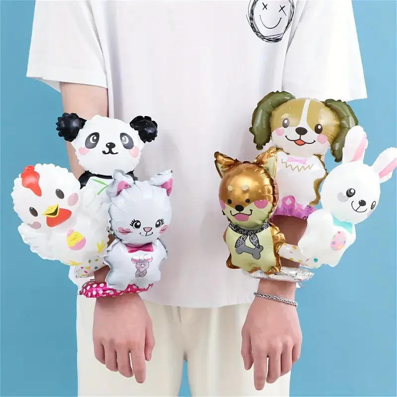 5pcs Random Animal Wrist Balloon Children\'s Day Birthday School Shopping Mall Decoration Balloon Small Gift