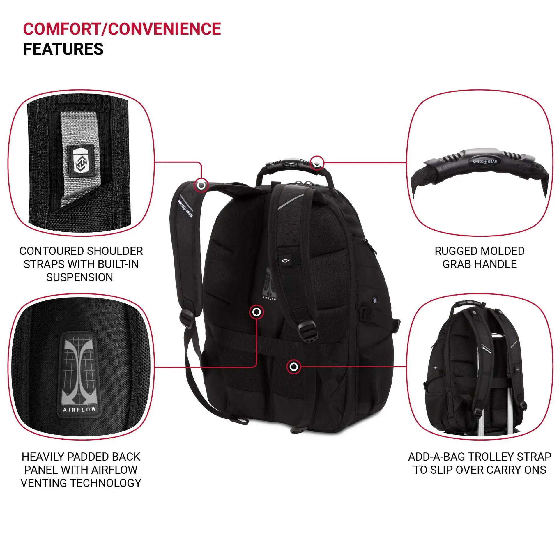 Computer backpack, men's large capacity multifunctional backpack, USB business laptop, travel backpack