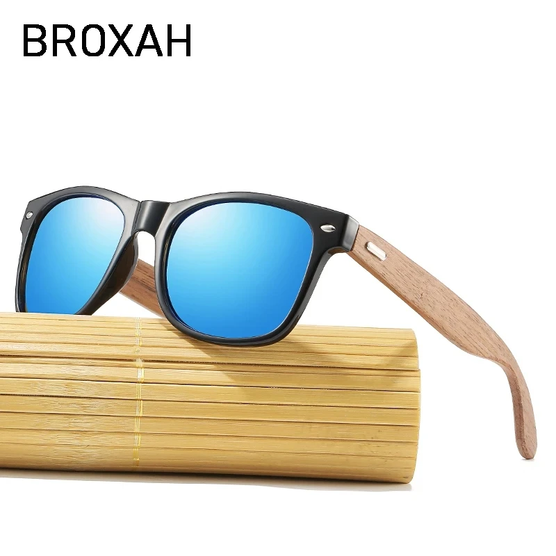 Retro Walnut Wood Sunglasses for Men and Women 2024 Classic Polarized Sun Glasses Car Driving Glasses Mirror Eyewear