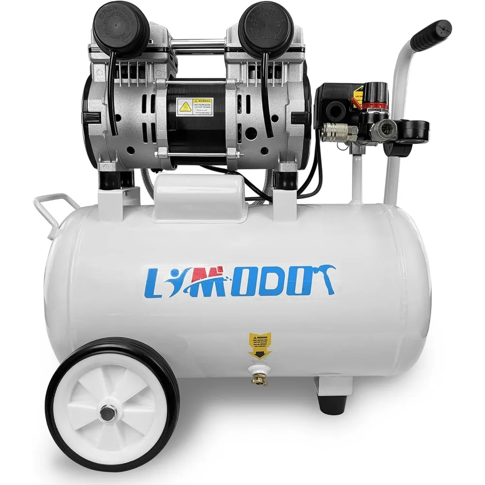 

Air Compressor, Ultra Quiet Air Compressor, Only 68dB, 6 Gallon Durable Steel Air Tank, 4.2CFM @ 90PSI, Oil-Free