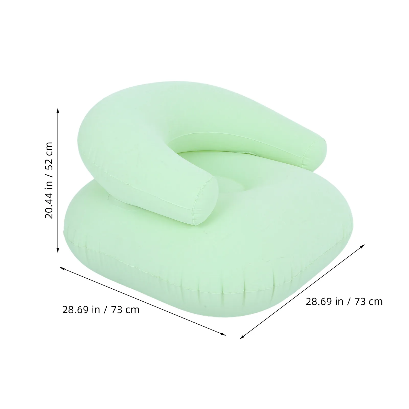 Inflatable Folding Sofa Chair Soft Flocked Surface Stable Comfortable for Patio Garden Room Camping Air Sofa