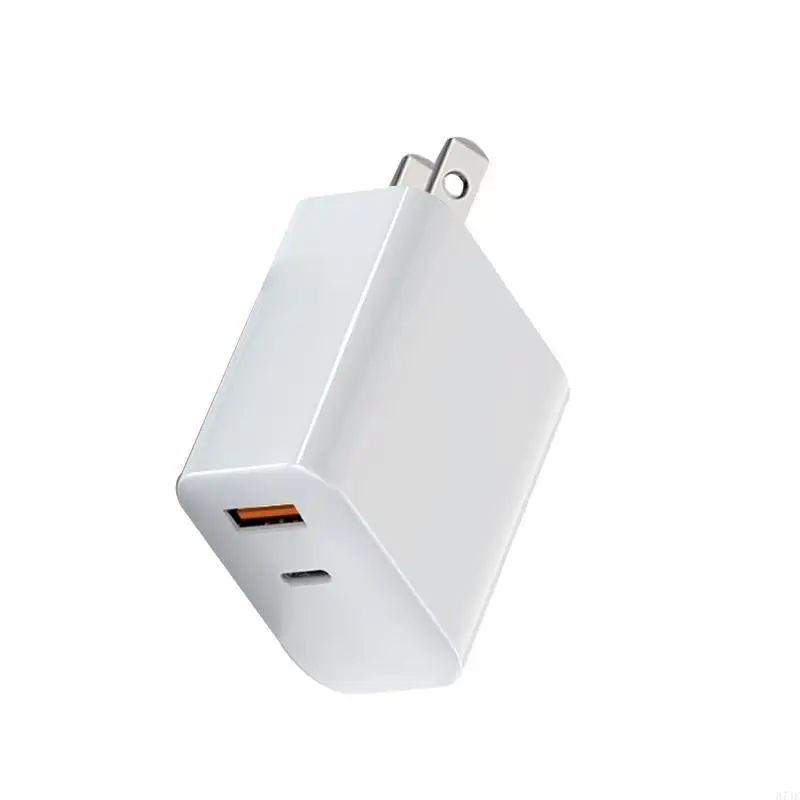 

H7JF USB C Wall 65W Dual Port USB C USB A Dual Fast Block GaN Durable Compact Power Adapter