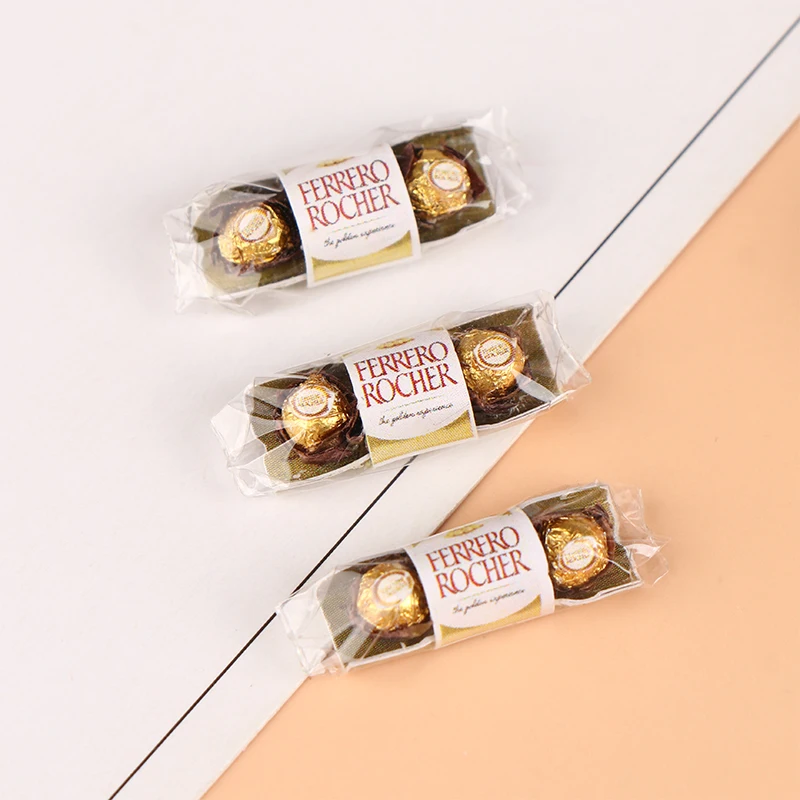 1 stks poppenhuis simulatie mini chocolade poppenhuis voedsel decoratie speelgoed poppenhuis accessoires fantasiespel speelgoed