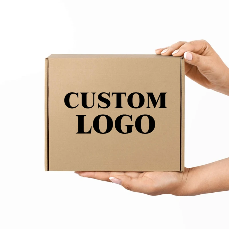 5Pcs Custom Kraft Mailer Cardboard Shipping Boxes Packing boxes Personalized your design/text for Business/Gift/Wedding