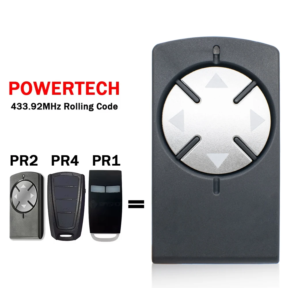 1~20pcs/pack. POWERTECH Garage Door Remote Control Compatible Wwith POWERTECH PR1 PR2 PR4 433MHz Rolling Code Gate Opener
