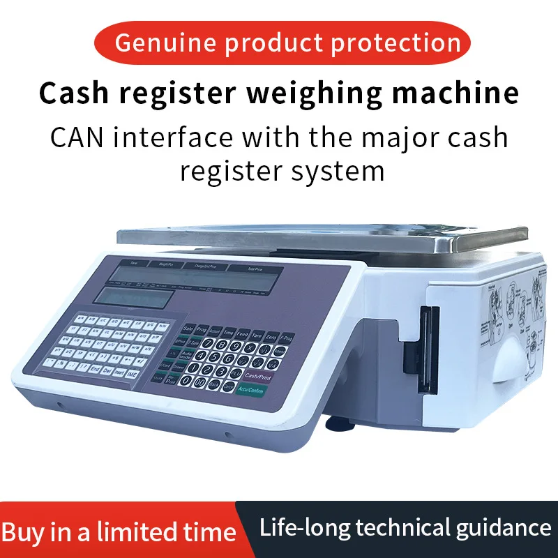 

Electronic Barcode Platform Scale Multilingual Printing Label Supermarket Cashier Scale Bench Scale