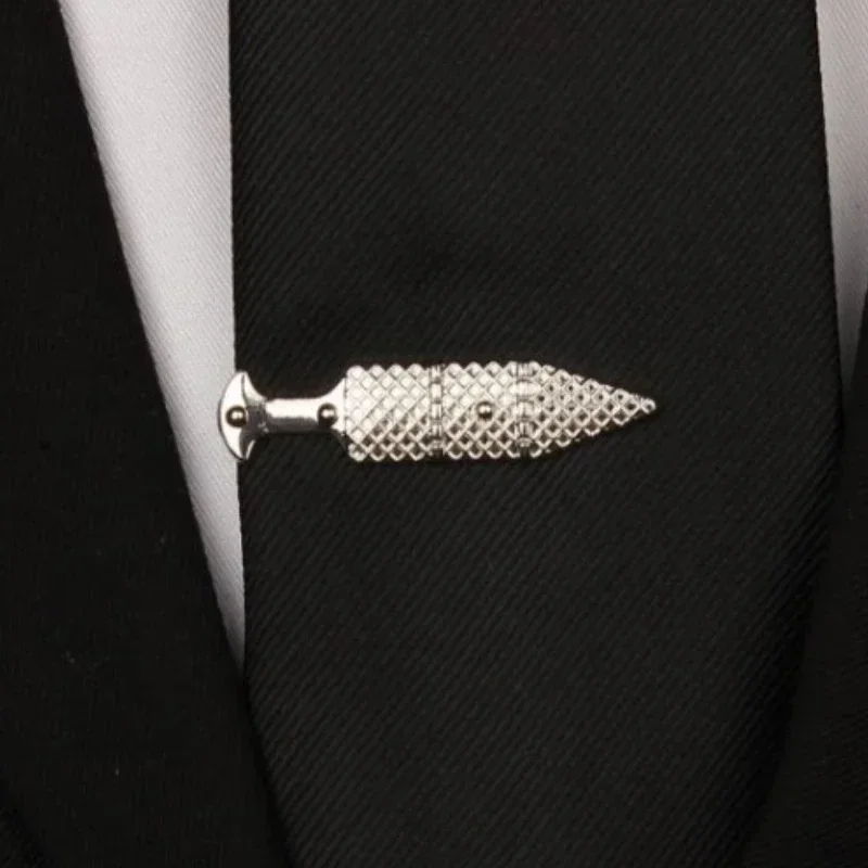 Pistol Shaped Tie-clip Men's Party Performance Formal Accessories Boyfriend Gift Suit Tie Holder Business Fashion Clip Creative