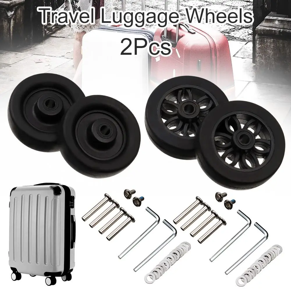 2Pcs Replacement Luggage Wheels Universal Suitcase Parts Axles Durable DIY Caster Wheel Repair Tools Accessories With Screw